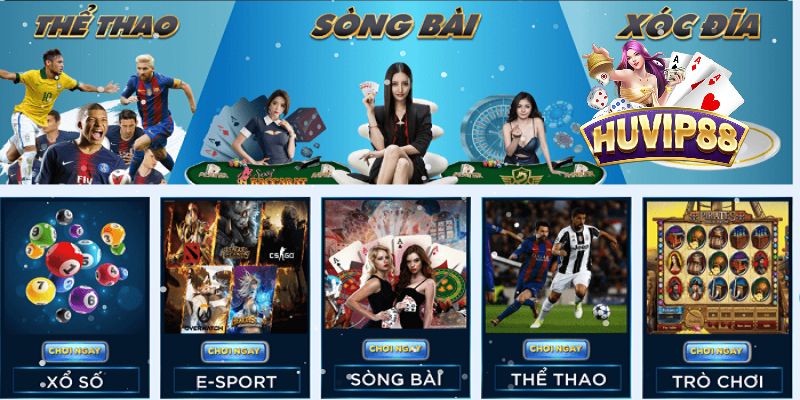 HUVIP88 có giao diện tinh tế và hiện đại phù hợp với thị hiếu người dùng